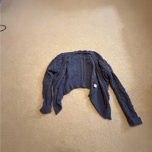 Gray Cable Knit Women's Sweater